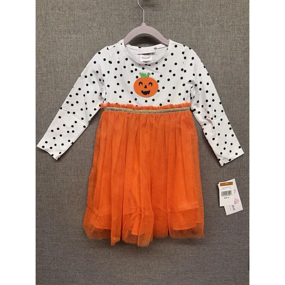 NEW BNWT Bonnie Jean/Bonnie Baby Halloween Outfit Playful Pumpkin‎ Size 3T